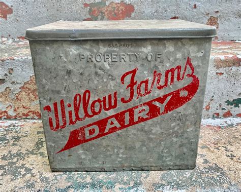 metal milk box uk|vintage wood milk box.